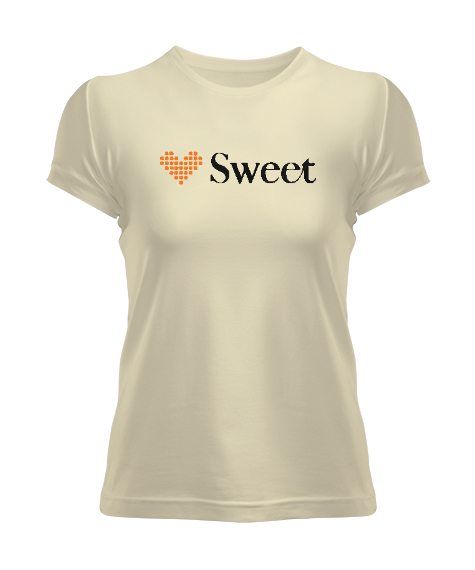 Tisho - Sweet Premium Collection Krem Kadın Tişört