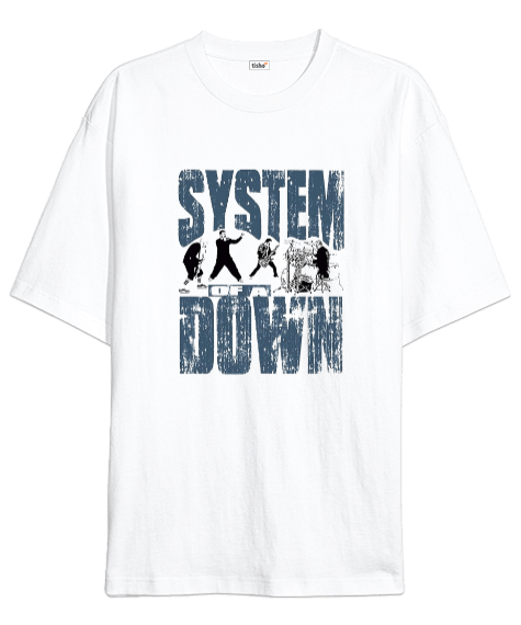 Tisho - System Of a Down Rock Tasarım Baskılı Oversize Unisex Tişört