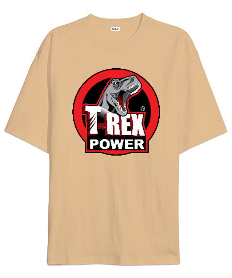 Tisho - T-Rex Power Camel Oversize Unisex Tişört