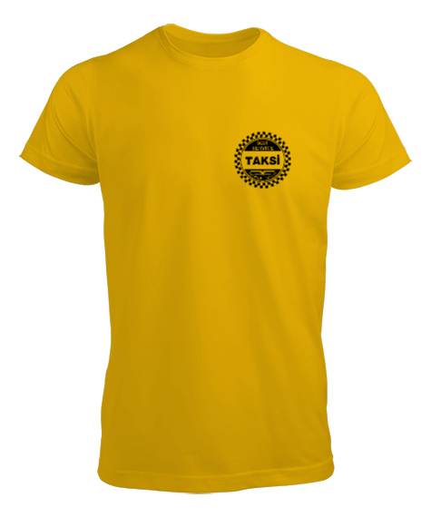 Tisho - Taksi Servisi - Şoför Sarı Erkek Tişört