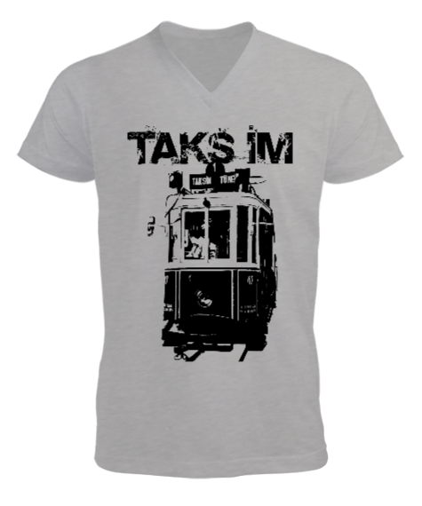 Tisho - Taksim Erkek Kısa Kol V Yaka Tişört