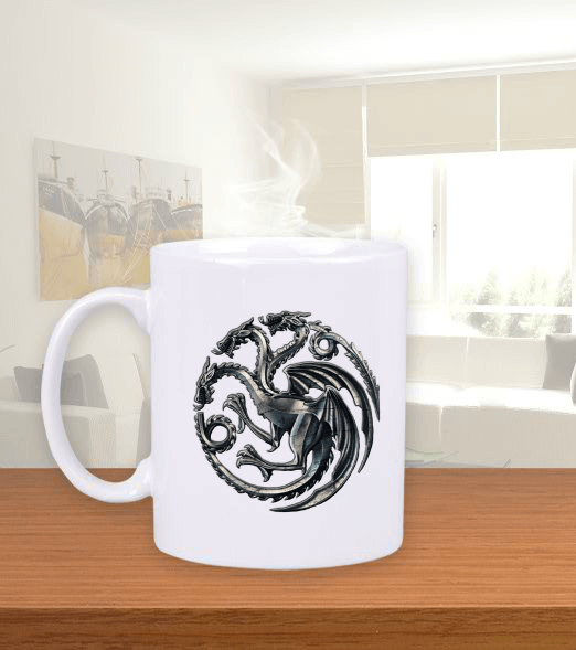 Tisho - Targaryen Hane Simgesi Beyaz Kupa Bardak