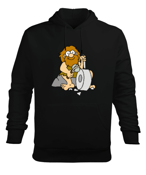 Tisho - Taş devri Erkek Kapüşonlu Hoodie Sweatshirt