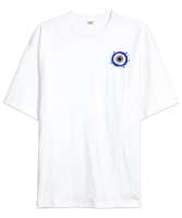 tasarım, hediye, boncuk, nazar Beyaz Oversize Unisex Tişört - Tisho