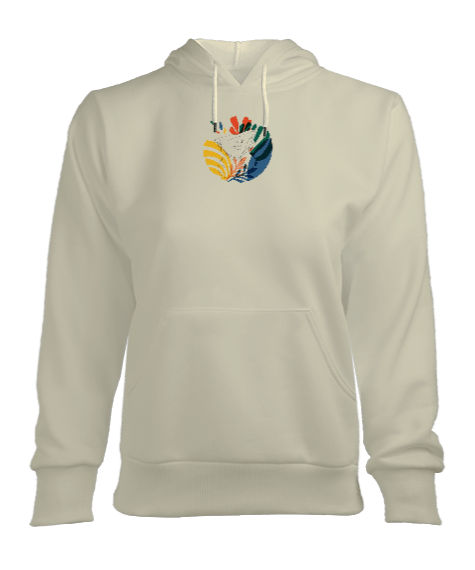 Tisho - Tasarım Kadın Kapşonlu Hoodie Sweatshirt