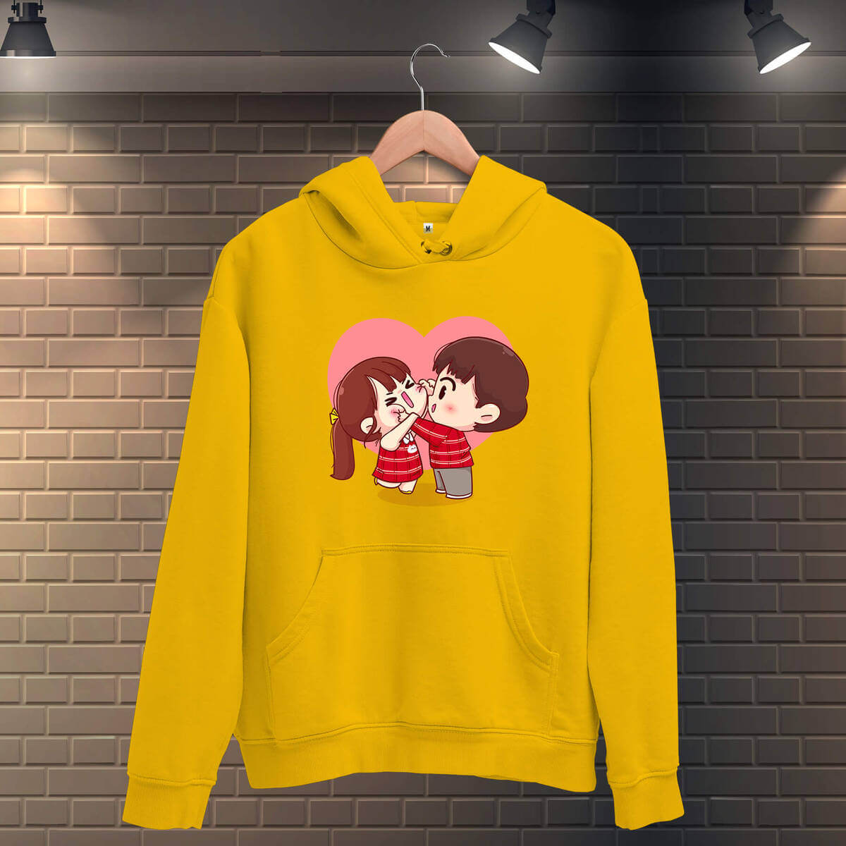 Tisho - Tatlı Sevgililer Kadın Kapüşonlu Sweatshirt