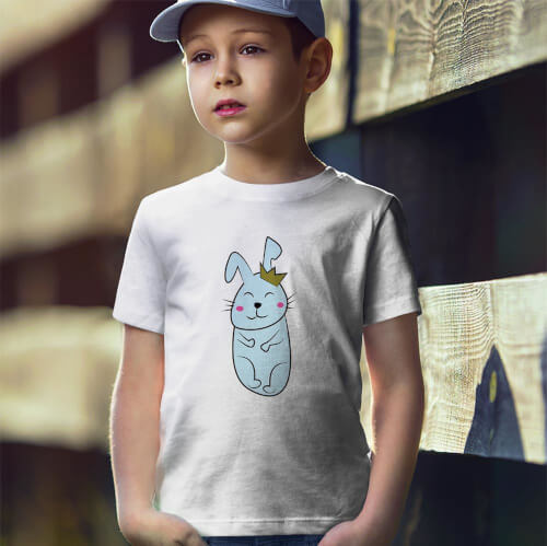 Tavşan Erkek Çocuk Tişört - Tekli Kombin - Thumbnail
