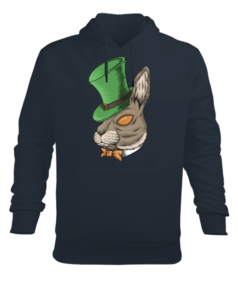 Tisho - tavşan Erkek Kapüşonlu Hoodie Sweatshirt