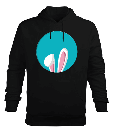 Tisho - Tavşan Kulağı Erkek Kapüşonlu Hoodie Sweatshirt