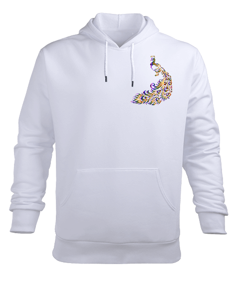 Tisho - Tavus kuşu Erkek Kapüşonlu Hoodie Sweatshirt