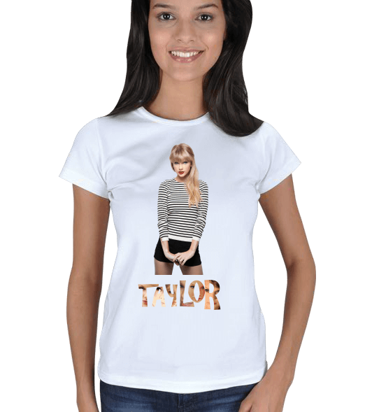 Tisho - Taylor Swift baskılı Bayan T-Shirt Kadın Tişört
