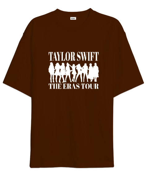 Tisho - Taylor Swift Eras Tour Kahverengi Oversize Unisex Tişört