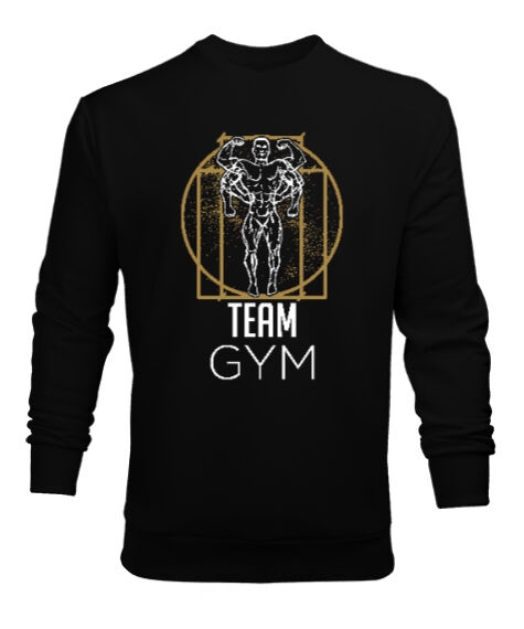 Tisho - Team Gym Siyah Erkek Sweatshirt