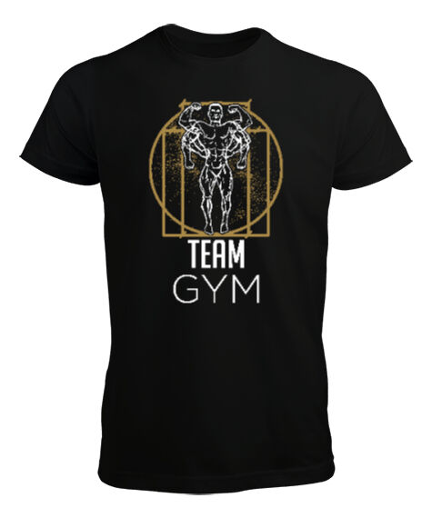 Tisho - Team Gym Siyah Erkek Tişört