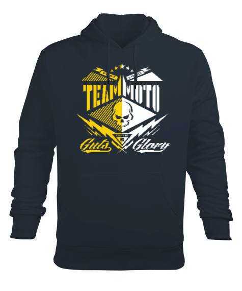 Tisho - Team Moto Erkek Kapüşonlu Hoodie Sweatshirt