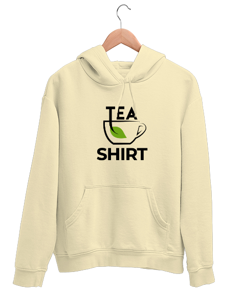 Tisho - Teashirt - Poşet Çay V2 Krem Unisex Kapşonlu Sweatshirt