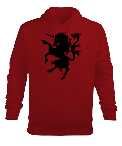 Tisho - Tek boynuzlu Erkek Kapüşonlu Hoodie Sweatshirt