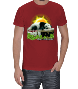 Tembel Panda Erkek Tişört - Tisho