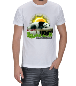 Tembel Panda Erkek Tişört - Tisho