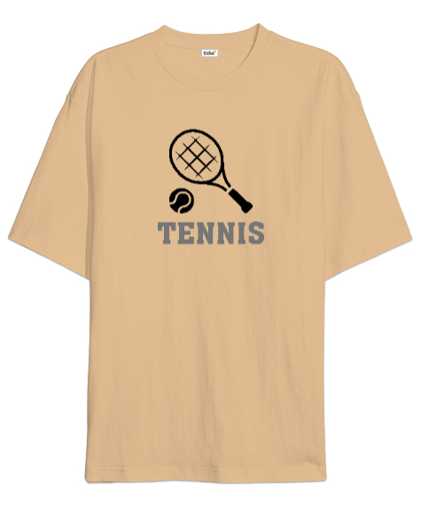 Tisho - Tenis - Tennis Camel Oversize Unisex Tişört