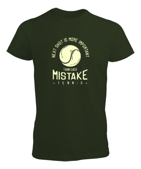 Tisho - Tenis Topu - Tennis Haki Yeşili Erkek Tişört