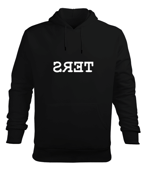 Tisho - Ters Erkek Kapüşonlu Hoodie Sweatshirt