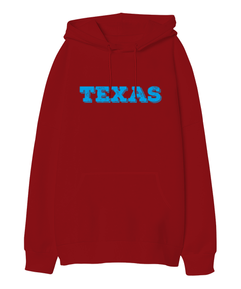 Tisho - Texas Oversize Unisex Kapüşonlu Sweatshirt