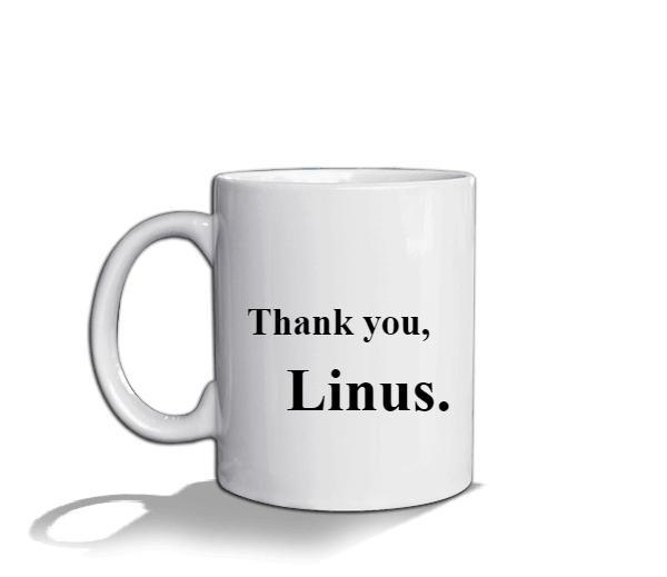 Tisho - Thank you, Linus Kupası Beyaz Kupa Bardak