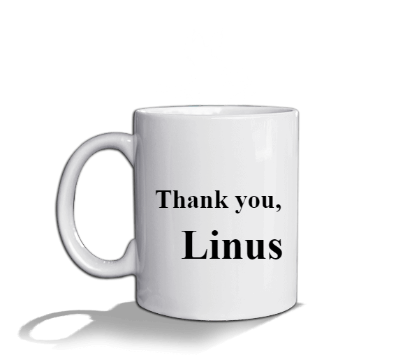 Tisho - Thank you, Linus Kupası Beyaz Kupa Bardak