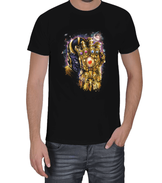 Tisho - Thanos Siyah T-Shirt Erkek Tişört