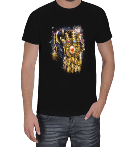 Tisho - Thanos Siyah T-Shirt Erkek Tişört