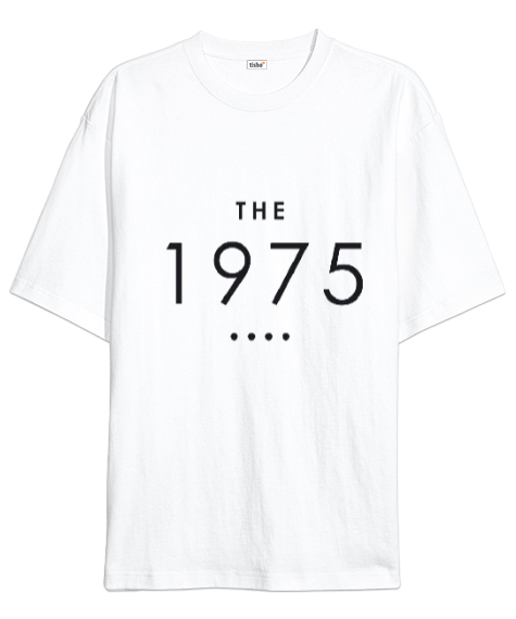 Tisho - The 1975 Model Beyaz Oversize Unisex Tişört