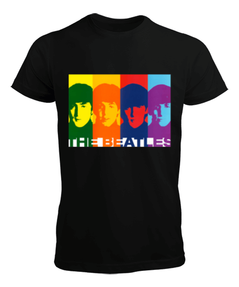 Tisho - The Beatles Rock Tasarım Baskılı Erkek Tişört
