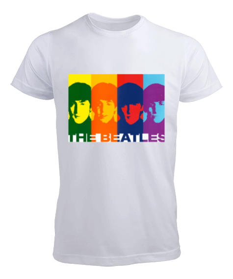 Tisho - The Beatles Rock Tasarım Baskılı Erkek Tişört