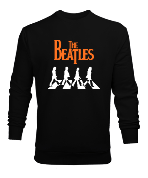 Tisho - The Beatles V1 Siyah Erkek Sweatshirt