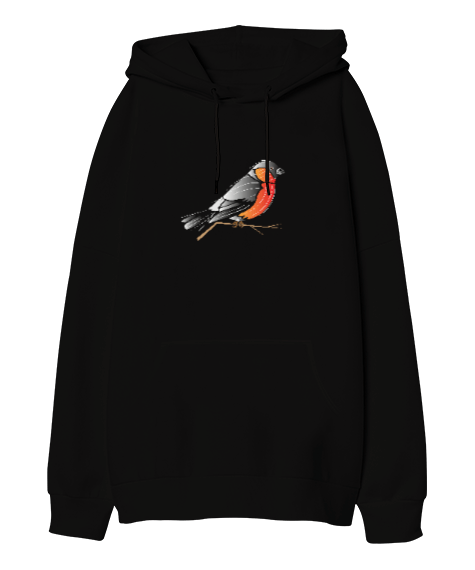 Tisho - The Bird Oversize Unisex Kapüşonlu Sweatshirt
