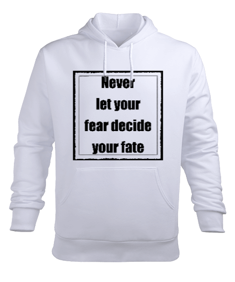 Tisho - the black text Erkek Kapüşonlu Hoodie Sweatshirt