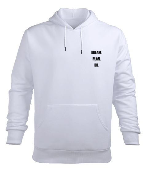 Tisho - the black text Erkek Kapüşonlu Hoodie Sweatshirt