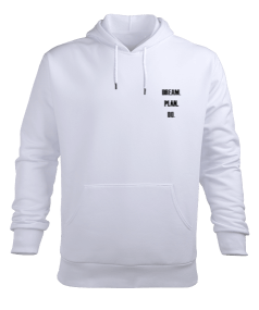 the black text Erkek Kapüşonlu Hoodie Sweatshirt - Thumbnail