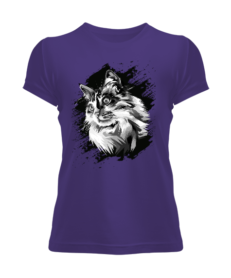 Tisho - The Cat - Kedi Çizim- Kadın Tişört