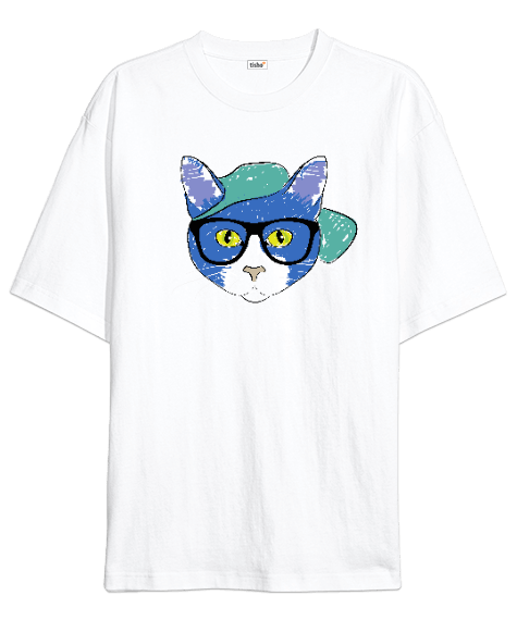 Tisho - The Cat Oversize Unisex Tişört