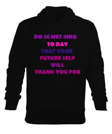 Tisho - the colorful text Erkek Kapüşonlu Hoodie Sweatshirt