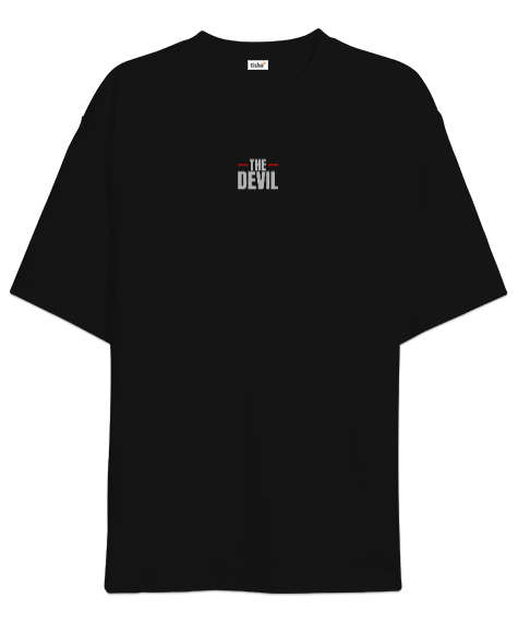 Tisho - The Devil - İblis - Sırt Taraflı Siyah Oversize Unisex Tişört