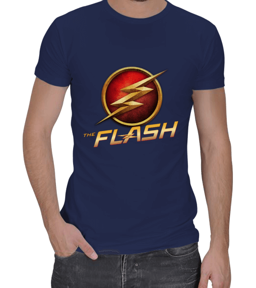 Tisho - The Flash Mavi T-Shirt Erkek Regular Kesim Tişört