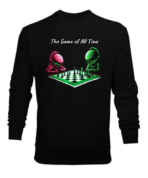 Tisho - The game of all time -2 Siyah Erkek Sweatshirt