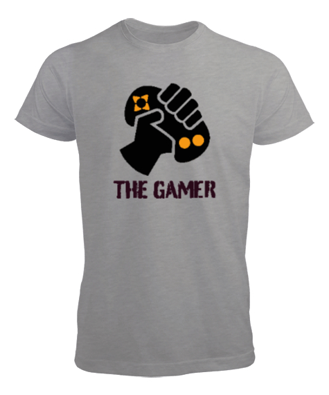 Tisho - The Gamer - Oyuncu Gri Erkek Tişört