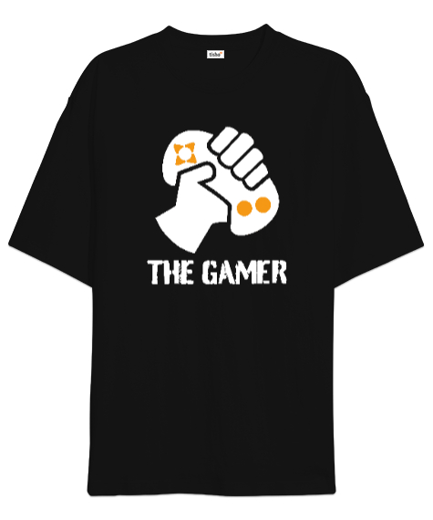 Tisho - The Gamer - Oyuncu Siyah Oversize Unisex Tişört