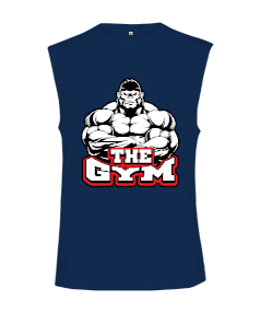 Tisho - The GYM Gorilla Vücut Geliştirme GYM Bodybuilding Fitness Baskılı Kesik Kol Unisex Tişört