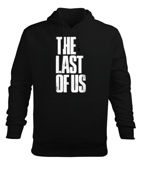 Tisho - The Last of Us Baskı Tasarımlı Siyah Erkek Kapüşonlu Hoodie Sweatshirt