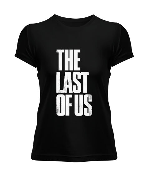 Tisho - The Last of Us Baskı Tasarımlı Siyah Kadın Tişört